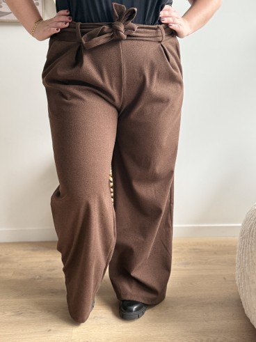 Pantalon épais Nina chocolat