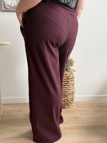Pantalon épais Nina bordeaux
