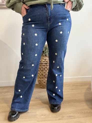 Jeans bleu wide leg Marguerite