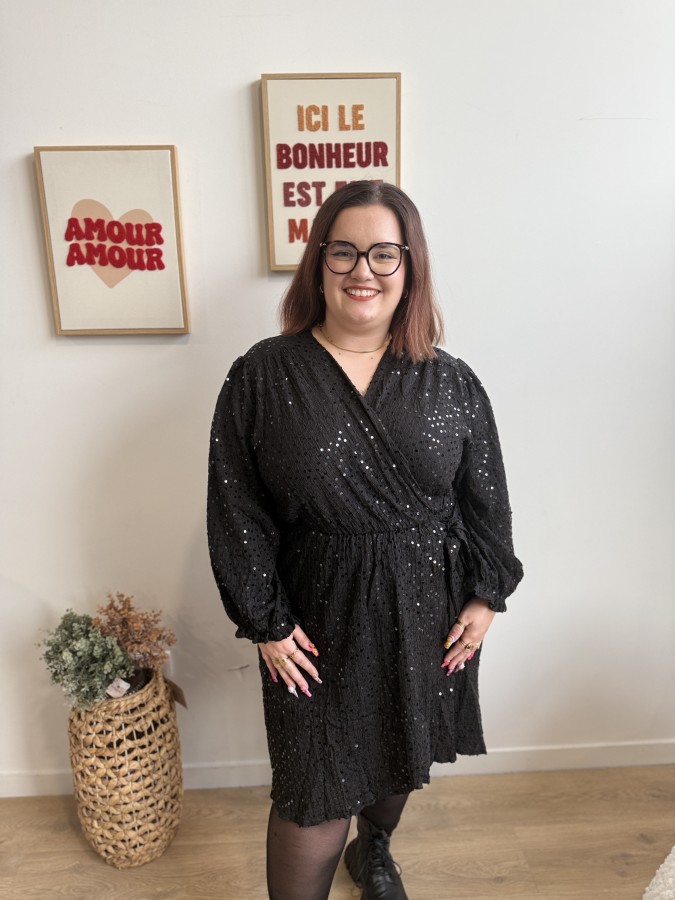Robe full sequins Evy noir