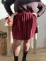 Jupe plissée Savina bordeaux