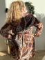 Robe courte patchwork Sofia chocolat