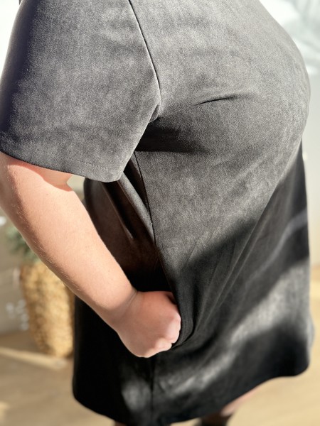 Robe tunique velours Hanna noir