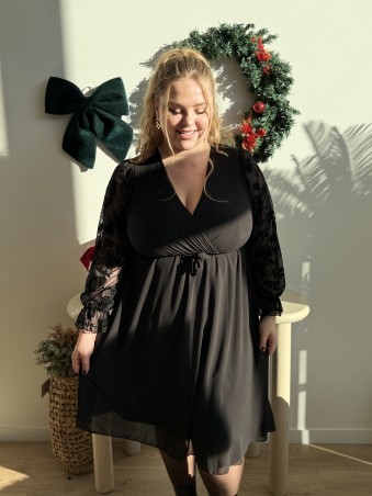 Robe courte patchwork grande taille