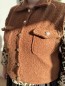 Gilet sans manches bouclettes poches Leni camel
