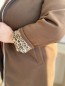 Manteau à capuche leopard Erica chocolat