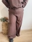 Pantalon fluide paillettes Enora chocolat