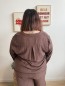 Blouse paillettes Camille chocolat
