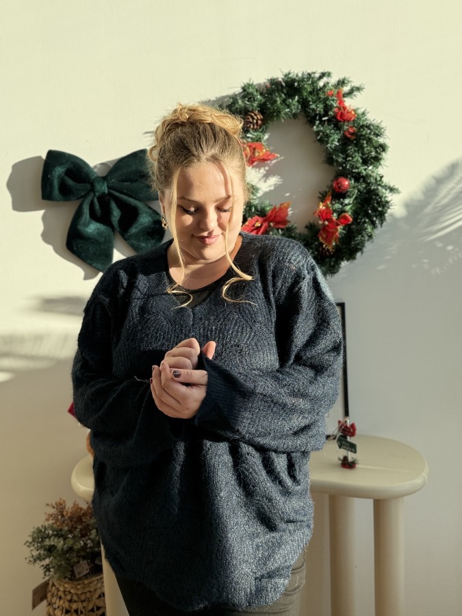 Pull long loose Mona noir