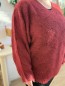 Pull long loose Mona bordeaux