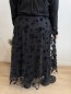 Jupe long tule et broderie fleurs Laure noir