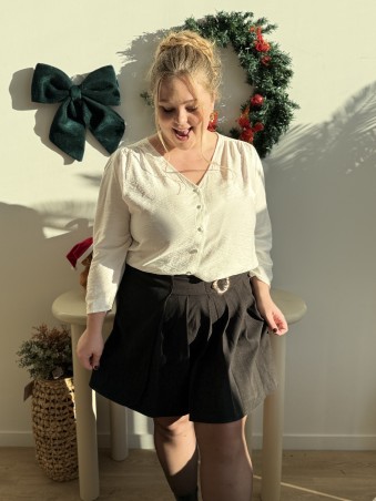 Blouse boutonnée Vicky blanc