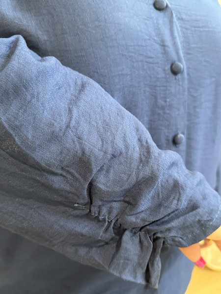 Blouse boutonnée Vicky bleu marine