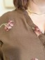 Blouse bouquet fleurs bouclette Vivi chocolat