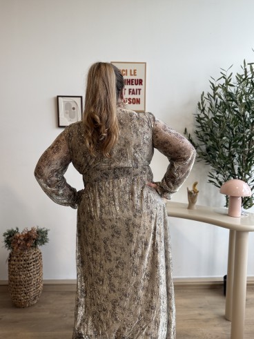 Robe longue dorure Aly doré