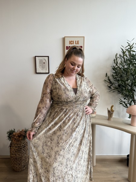 Robe longue dorure Aly doré