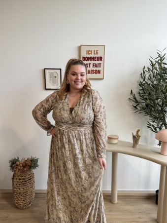 Robe longue dorure Aly doré