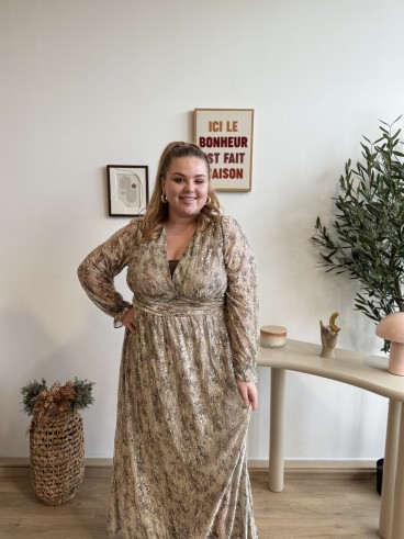 Robe longue dorure Aly doré