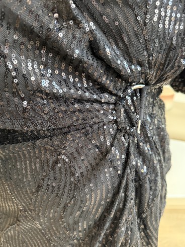 Robe full sequins boucle Evy noir