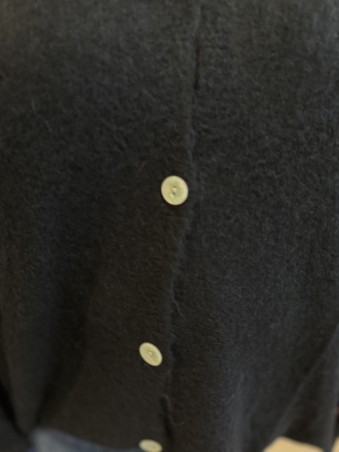 Gilet tout doux baby alpaga Suri noir