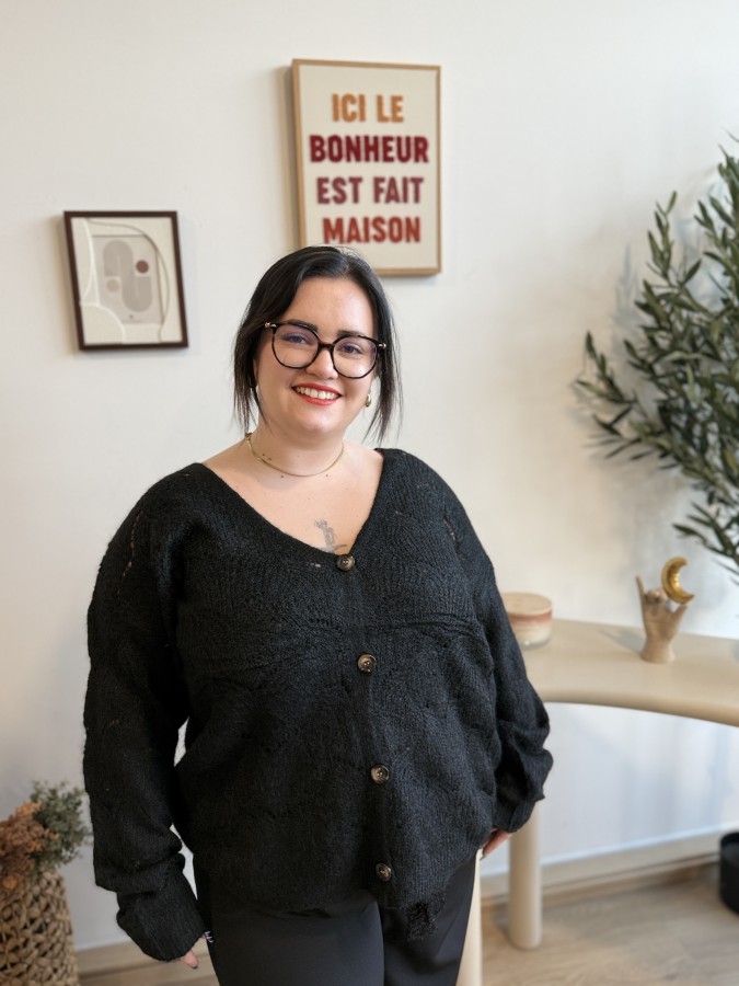 Gilet long loose Mona noir