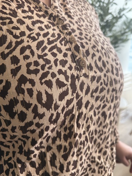 Blouse boutonnée fluide léopard Jadou