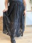 Jupe longue dentelle Willow noir