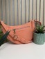Sac banane demi-lune en velours cotelés orange