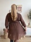 Robe courte haut plissé Pietra chocolat