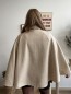 Poncho Cape Col Chemise beige