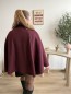 Poncho Cape Col Chemise bordeaux Poncho Cape Col Chemise bordeaux