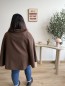 Poncho Cape Col Chemise chocolat