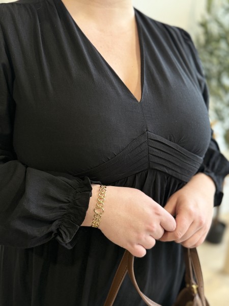 Robe longue unie Prisca noire