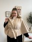 Poncho court Jessica beige