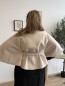 Poncho court Jessica beige