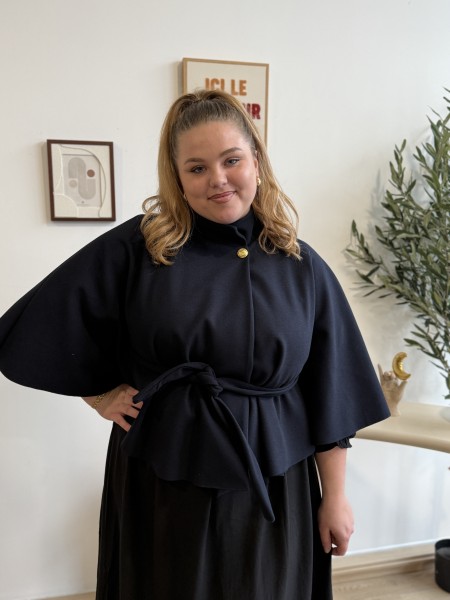 Poncho court Jessica chocolat