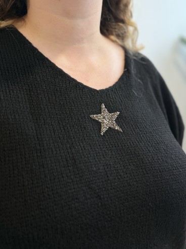 Pull étoile dorée Betty grande taille pas cher