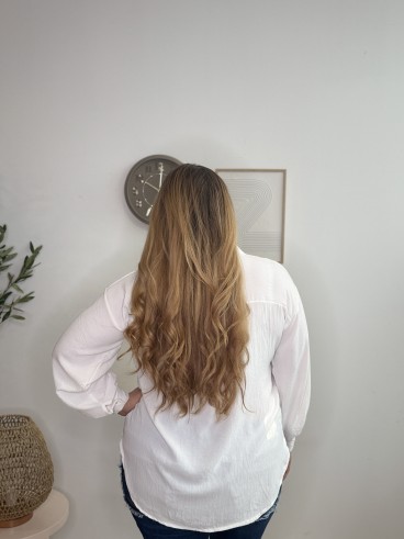 Chemise fluide avec broches dorées grande taille