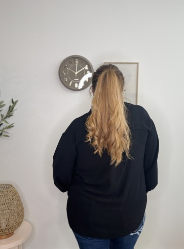 Chemise fluide avec broches dorées grande taille