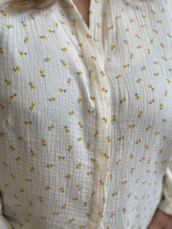 Chemise coton mini tulipes