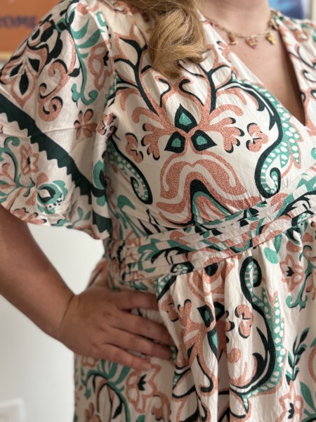 Robe longue fresque Kléa vert