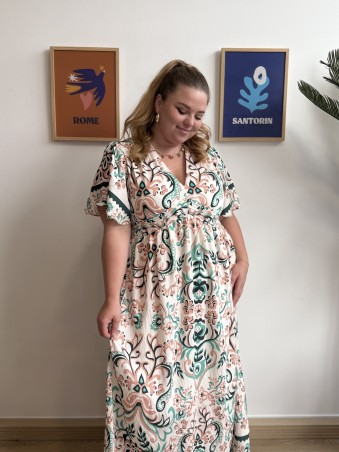 Robe longue fresque Kléa vert