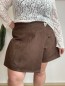 Jupe short broche Esmée chocolat Jupe short broche Esmée chocolat