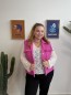Gilet sans manches bouclettes Leni fuschia