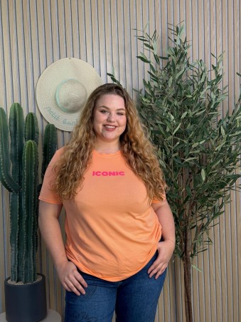 T-Shirt Curvy Iconic Orange grande taille