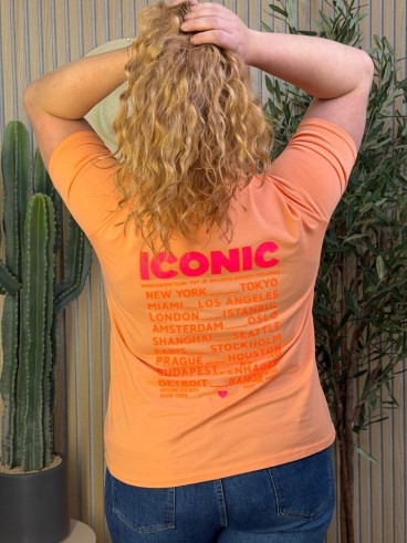 T-Shirt Curvy Iconic Orange grande taille