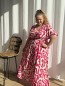 Robe longue fluide labyrinthe fuchsia