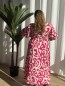 Robe longue fluide labyrinthe fuchsia