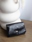 Porte monnaie synthétique irisé noir
