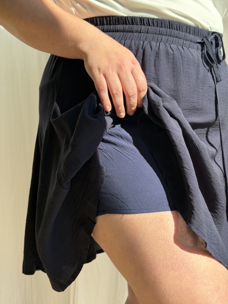 Jupe Short Fluide Lys bleu